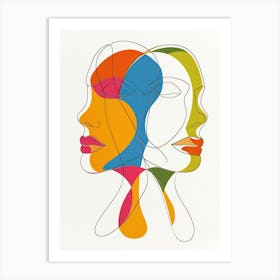 Minimalist Portrait Studies Woman Line 10 Art Print