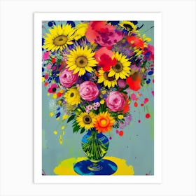 Sunflowers In A Vase Art Print