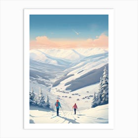 Steamboat Ski Resort   Colorado, Usa, Ski Resort Illustration 1 Simple Style Art Print