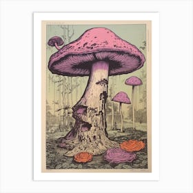 Purple Mushroom 2 Art Print