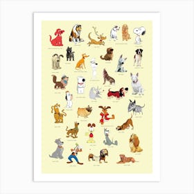 Dogs from TV & Film - Dog Lover Art Print Art Print