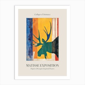 Moose 3 Matisse Inspired Exposition Animals Poster Art Print