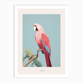 Minimalist Parrot 1 Bird Poster Art Print