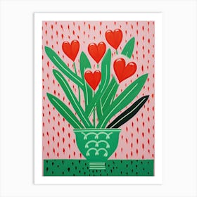 Tulips In A Pot Art Print