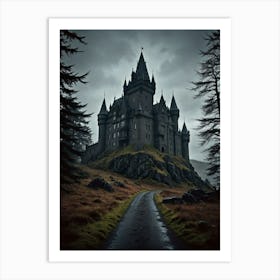 Scottish Castle The Eternal Night of the Citadel Art Print