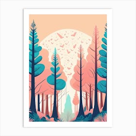 Moonlight Forest Poster Art Print