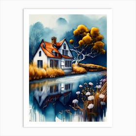 House By The Water Art Print