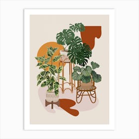 Modern Boho Plants 2 Art Print