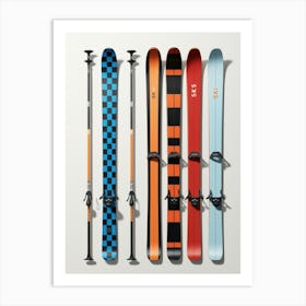 Skis sports 2 Art Print