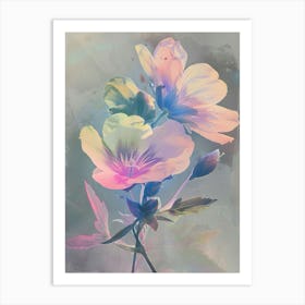 Iridescent Flower Evening Primrose 1 Art Print