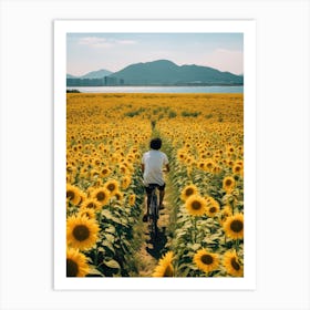 Sunflowers In The Field Art Print