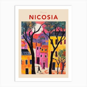 Nicosia Cyprus 2 Fauvist Travel Poster Art Print