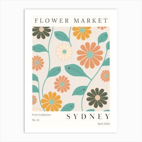 Flower Market Sydney Art Print