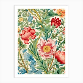 Floral Wallpaper 116 Art Print