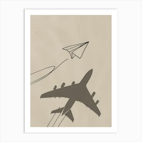 Airplane In The Sky Art Print