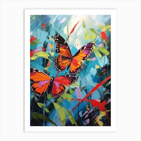 Pop Art Glasswing Butterflies 4 Art Print