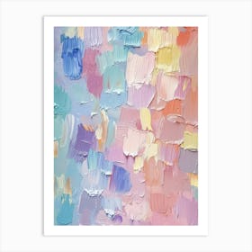 Pastels Impasto Paint Brush Strokes 7 Art Print