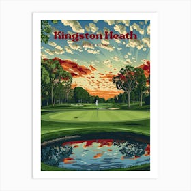 Kingston Heath Australia Digital Travel Illustration Art Print