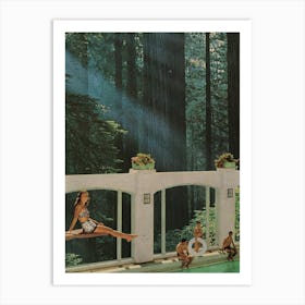 Swimming in the Forest Art Print