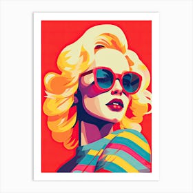 Stars, Stripes & Pop Art: American Woman Edition Art Print