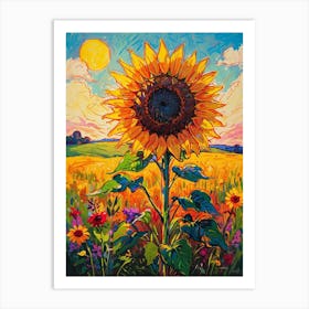 Sunflower In The Field Art Print