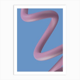 Pink Spiral 3d art Art Print