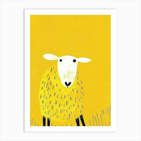 Yellow Sheep 7 Art Print