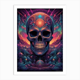 Skull Of Psychedelia Art Print