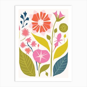 Flowers And Leaves 11 Art Print