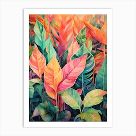 Tropical Plant Painting Calathea 1 Art Print