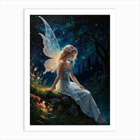 Fairy At Night Art Print