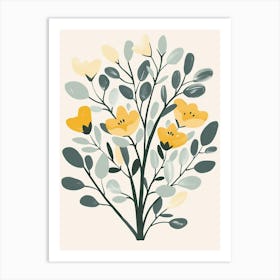 Balsam Tree Flat Illustration 6 Art Print