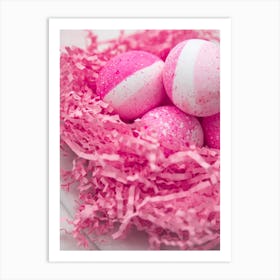 Pink Easter Eggs Art Print