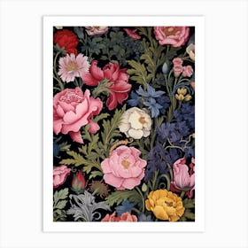 Floral Wallpaper 111 Art Print