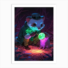 Sexy Ferret Art Print