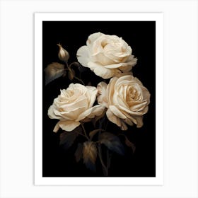 White Roses Art Print