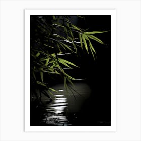 Bamboo Leaves In The Water Art Print