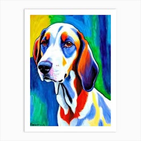 Treeing Walker Coonhound Fauvist Style Dog Art Print