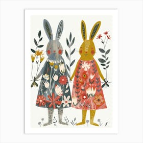 Two Bunnies Art Print