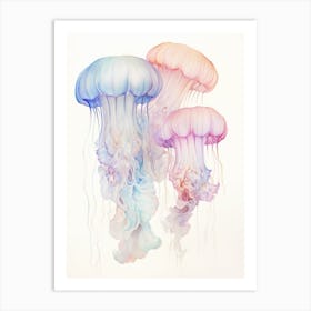 Turritopsis Dohrnii Importal Jellyfish Watercolour 1 Art Print