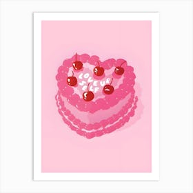 Heart Shaped Cake Art Print