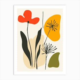 Flowers And Leaves 38 Art Print