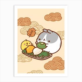 Cute Food Kawaii Love Pushen Art Print