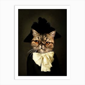 Lady Truss The Spinster Cat Pet Portraits Art Print