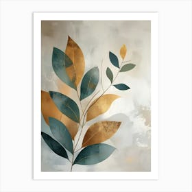 Gold Leaf Canvas Print Art Print