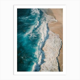 Ocean Waves On The Beach Art Print