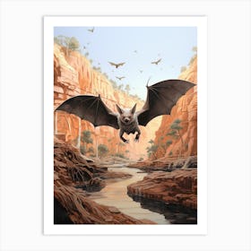 Ghost Faced Bat Flying 4 Art Print