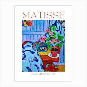 Henri Matisse Still Life With Geraniums 1910 Art Poster Print in HD for Feature Wall Decor Vibrant Colorful Fully Remastered and High Definition Art Print