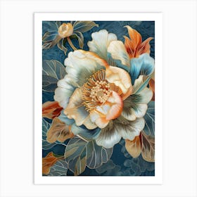 Peony Flower Painting 1 Art Print