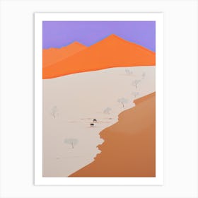 Dasht E Kavir (Great Salt Desert)   Iran, Contemporary Abstract Illustration 3 Art Print